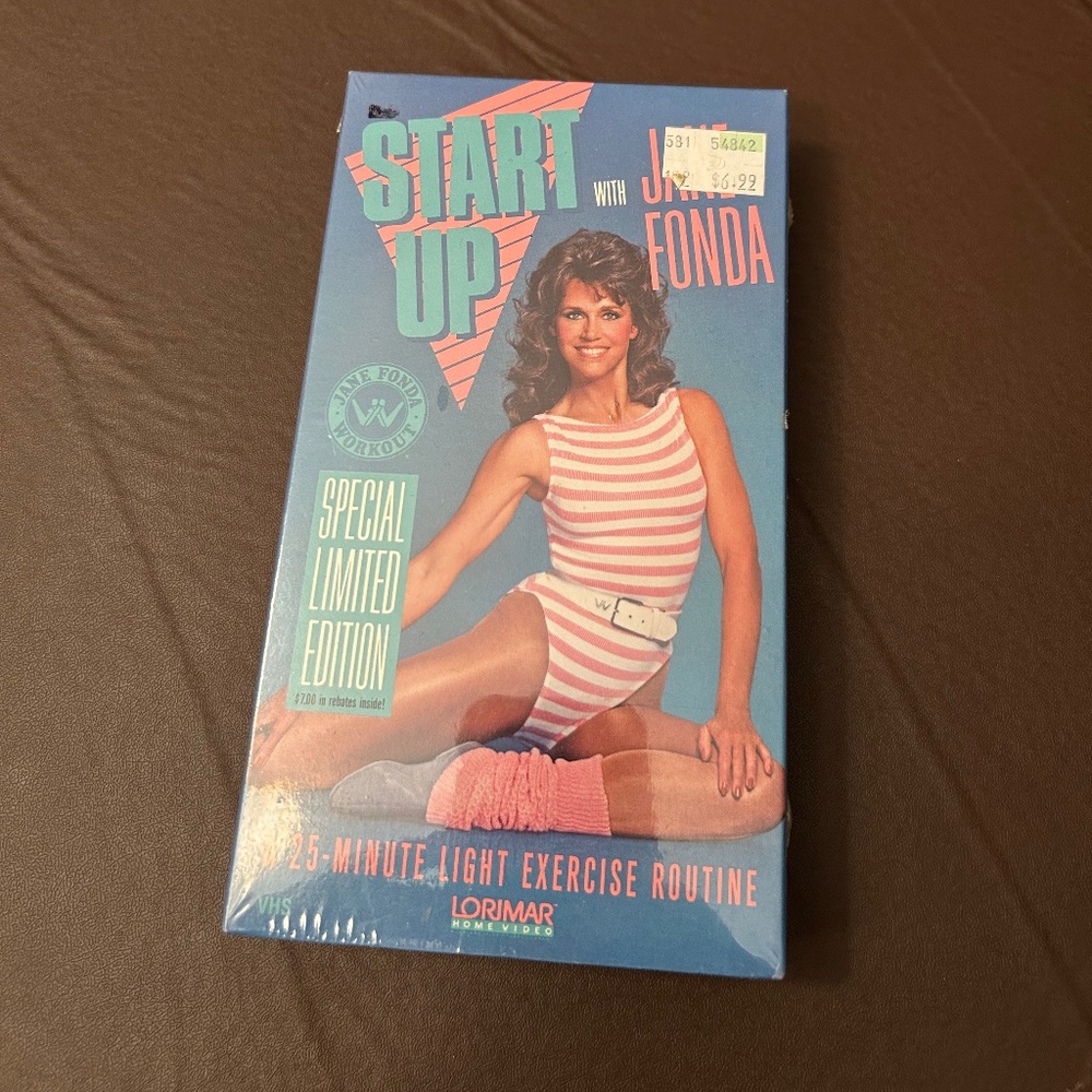 Vintage new sealed in box start up Jane Fonda 1987 fitness exercise vcr
